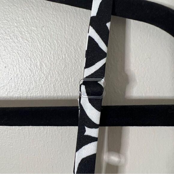 AB Studio Black White Spaghetti Strap Blouson Maxi. Dress Size Extra Large - Picture 6 of 7